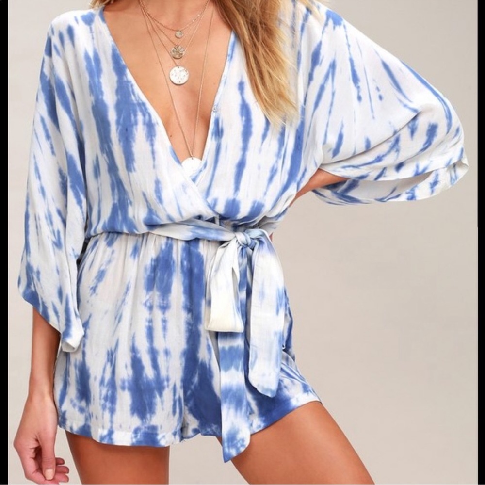 LULUs tye dye romper medium